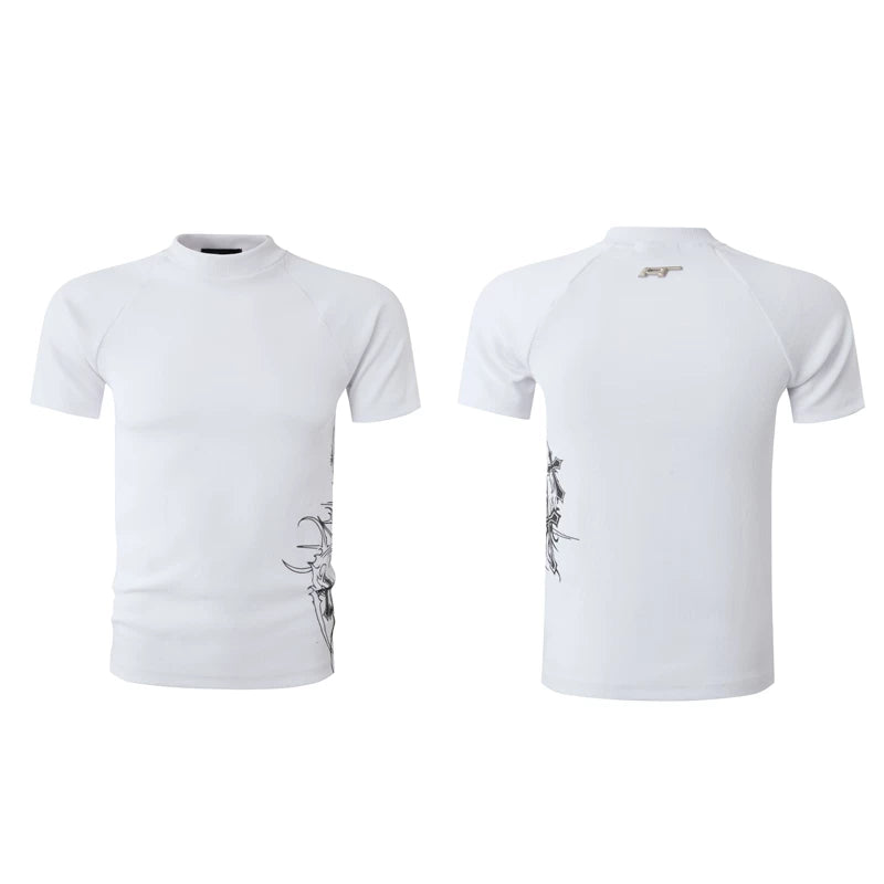 6260180155630,6260180155631,6260180155632, Slim Fit Graphic Short Sleeve T-Shirt