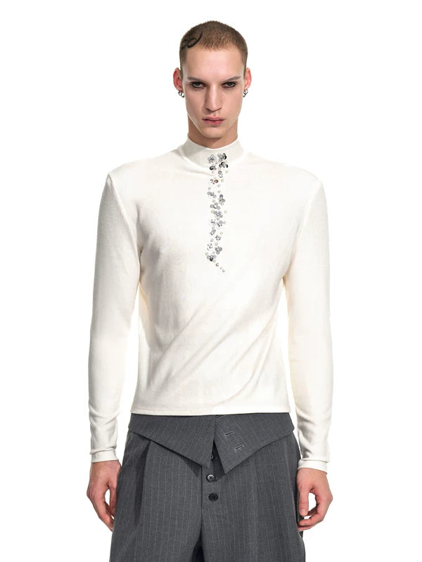 Slim Fit High-Neck Long-Sleeve T-Shirt 2