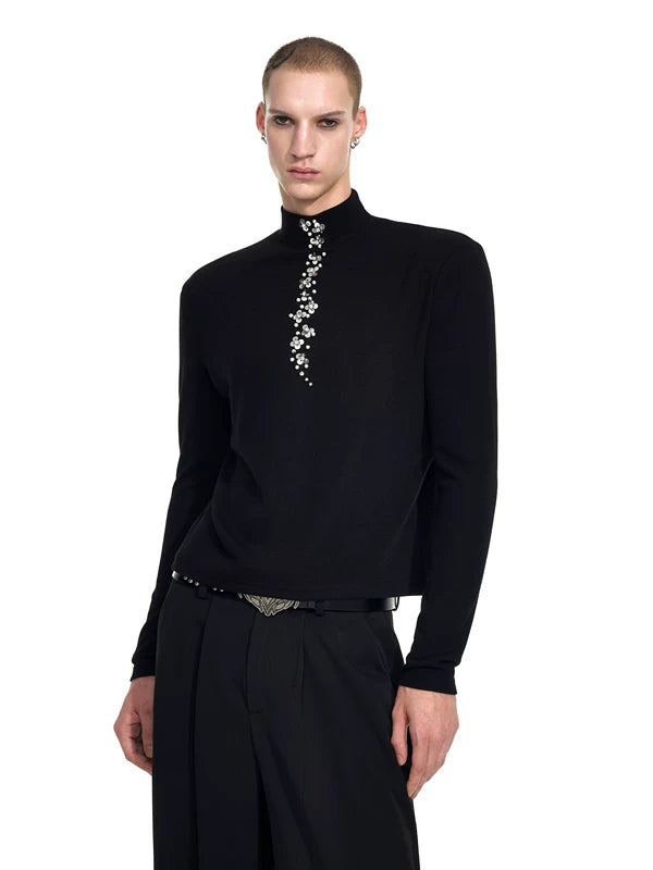 Slim Fit High-Neck Long-Sleeve T-Shirt 4