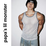 6046128020007,6046128020008,6046128020009,6046128020010, Slim Fit Hollowed-Out Striped Tank Top
