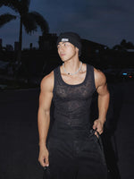 Slim Fit Lace Muscle Tank Top 1
