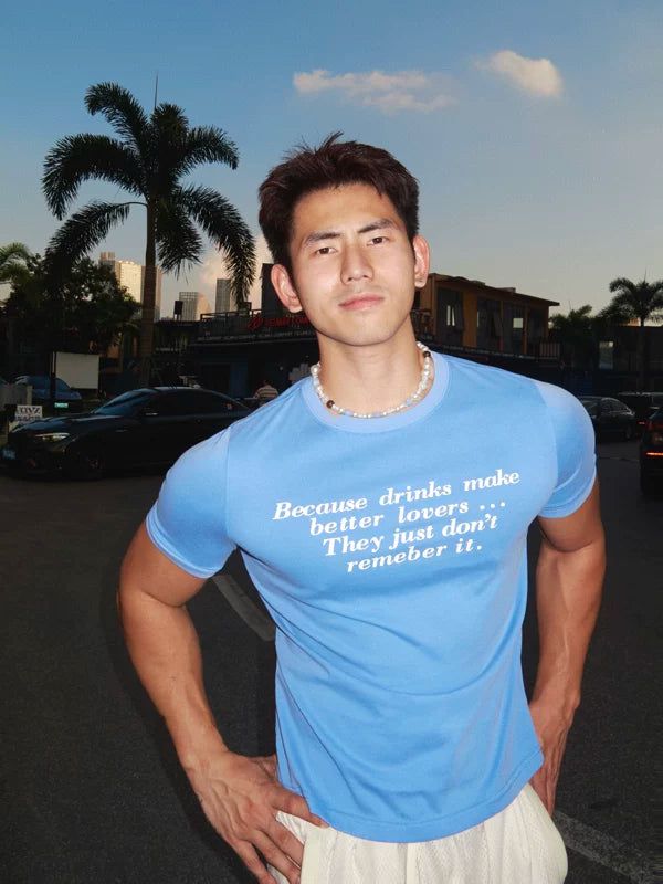 Slim Fit Letter Graphic T-Shirt 1