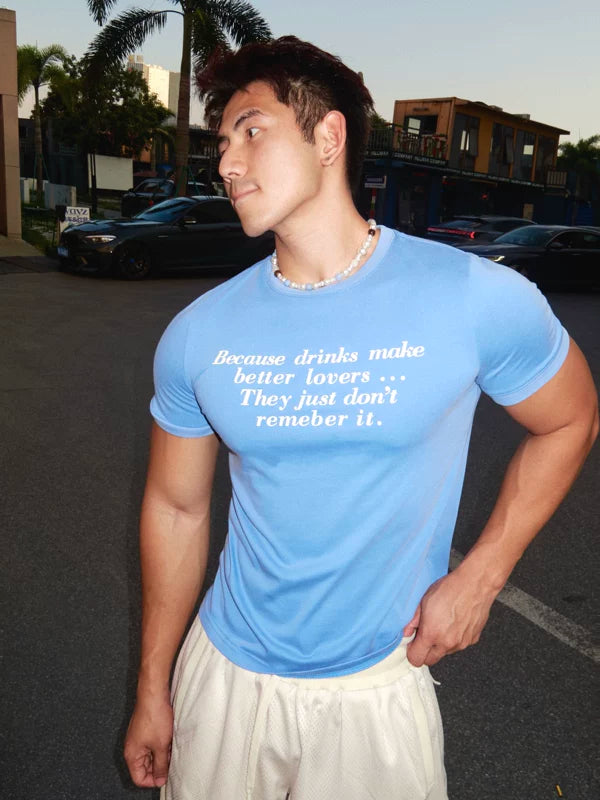 Slim Fit Letter Graphic T-Shirt 5