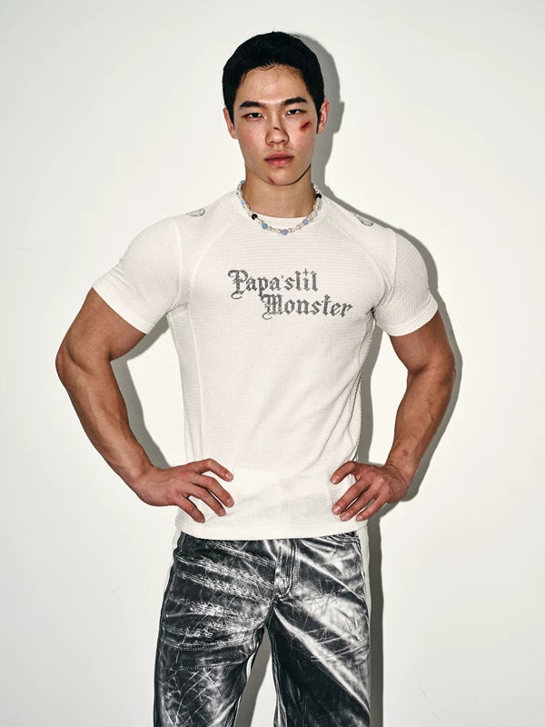 Slim Fit Letter Print T-Shirt 4