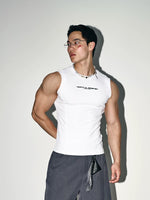 Slim Fit Lettering Graphic Sleeveless Vest 1