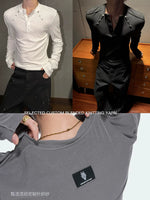 Slim Fit Long Sleeve Henley Shirt 5