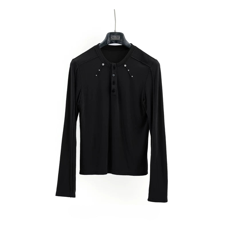 6141458584409,6117461521473,6117461521474,6117461521475,6141458584416, Slim Fit Long Sleeve Henley Shirt