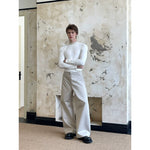 Slim Fit Long Sleeve Rhinestone Collar T-Shirt 3