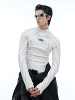 Slim-Fit Long-Sleeve Turtleneck with Metallic Embellishment 2