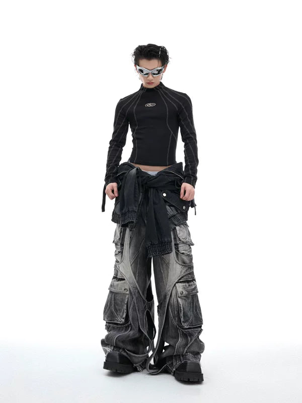 Slim-Fit Long-Sleeve Turtleneck with Metallic Embellishment 4