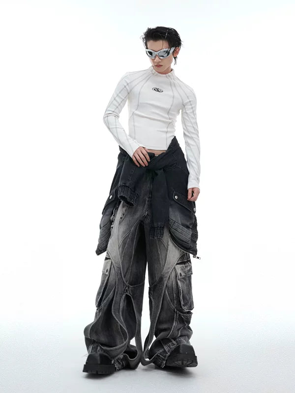 Slim-Fit Long-Sleeve Turtleneck with Metallic Embellishment 5