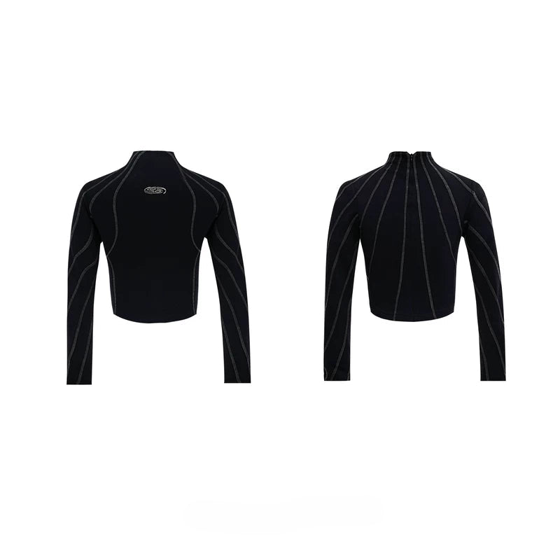 5544678049023,5544678049027,5544678049031,6039613180693, Slim-Fit Long-Sleeve Turtleneck with Metallic Embellishment