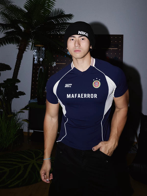 Slim Fit Patchwork Short-Sleeve T-Shirt 3