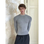 Slim Fit Rhinestone Crew Neck Long Sleeve 5