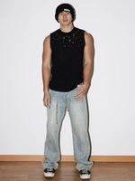 Slim Fit Rhinestone Embellished Vest 2