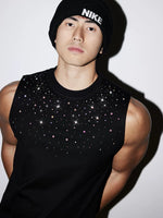 Slim Fit Rhinestone Embellished Vest 3