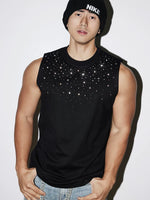 Slim Fit Rhinestone Embellished Vest 5