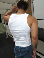 Slim Fit Ribbed Graphic Sleeveless Vest 4