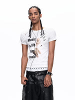 Slim Fit Ripped Graphic T-Shirt 3