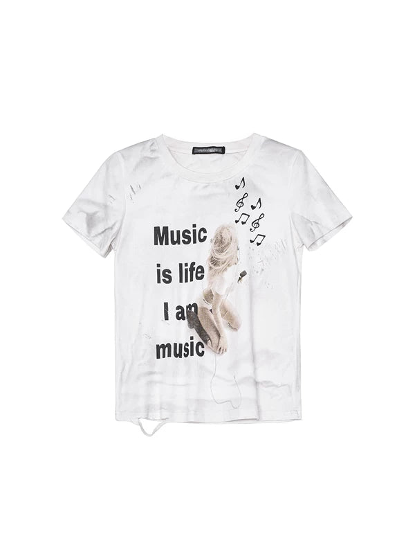 Slim Fit Ripped Graphic T-Shirt 5
