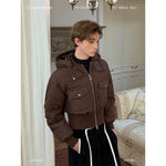Slim-Fit Short Down Jacket with Hood 1