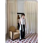 Slim Fit Sleeveless Vest With Flowing Ribbons 1
