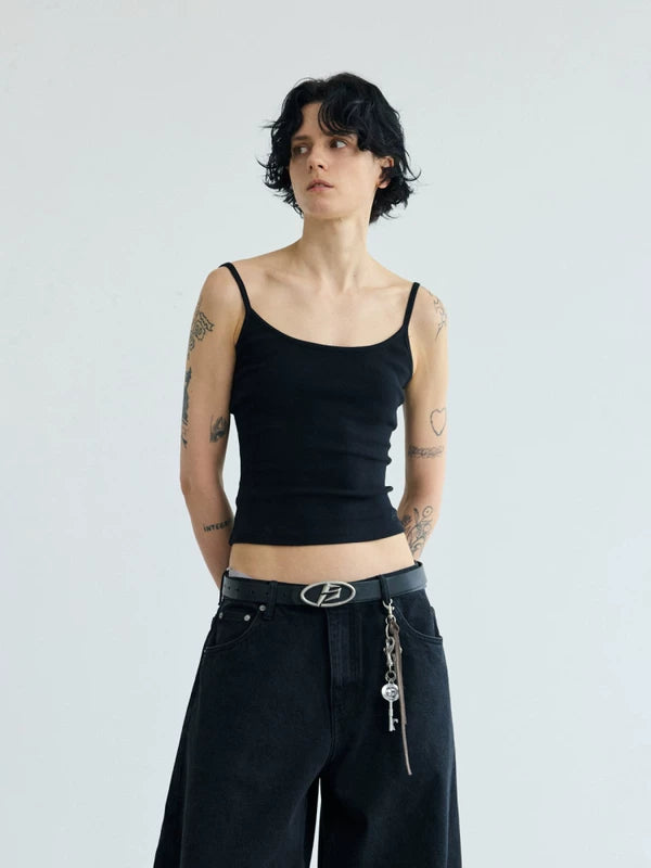 Slim Fit Spaghetti Strap Camisole Tank 1