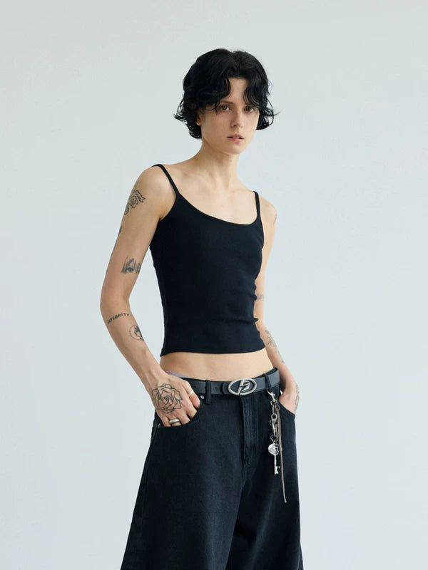 Slim Fit Spaghetti Strap Camisole Tank 2