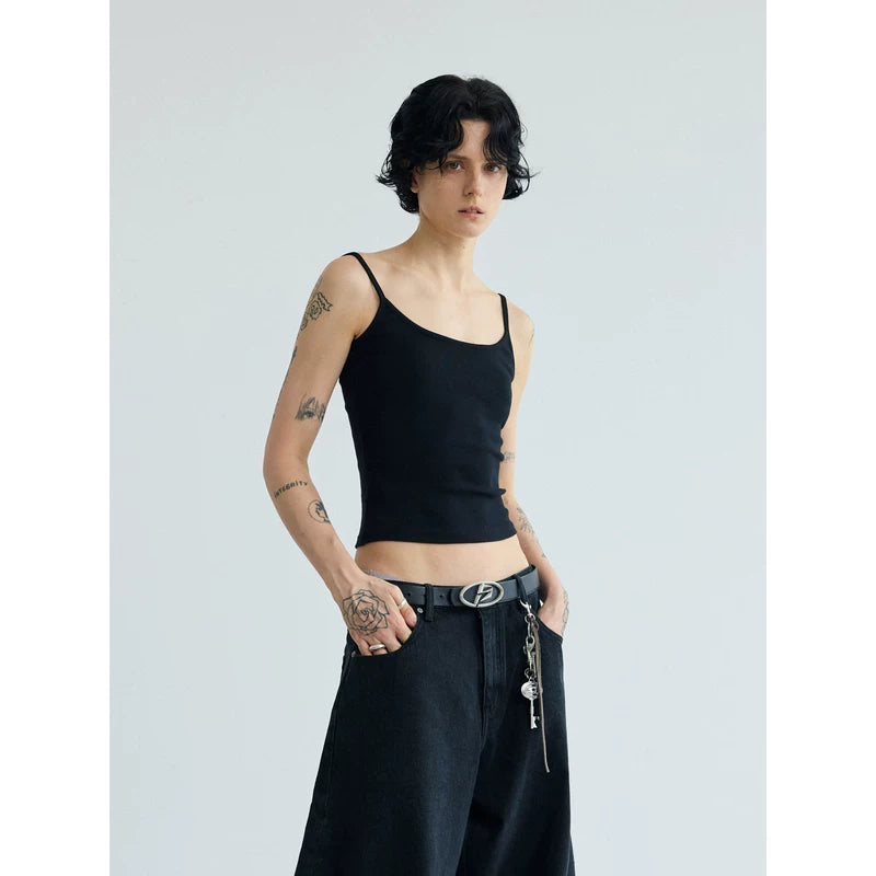 5961852131571,5961852131572, Slim Fit Spaghetti Strap Camisole Tank
