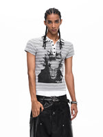 Slim Fit Striped Portrait Polo Shirt 2