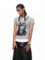 Slim Fit Striped Portrait Polo Shirt 3