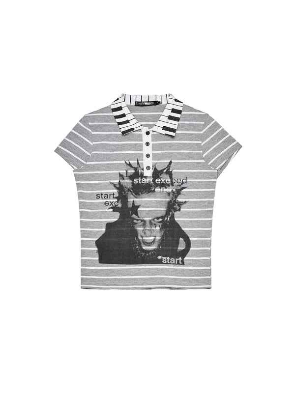 Slim Fit Striped Portrait Polo Shirt 5