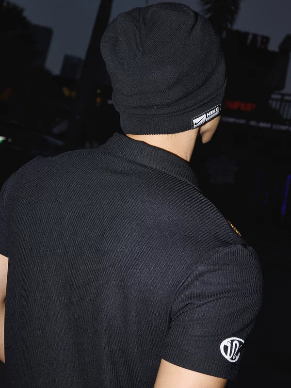 Slim Fit Textured Knit Polo Shirt 4