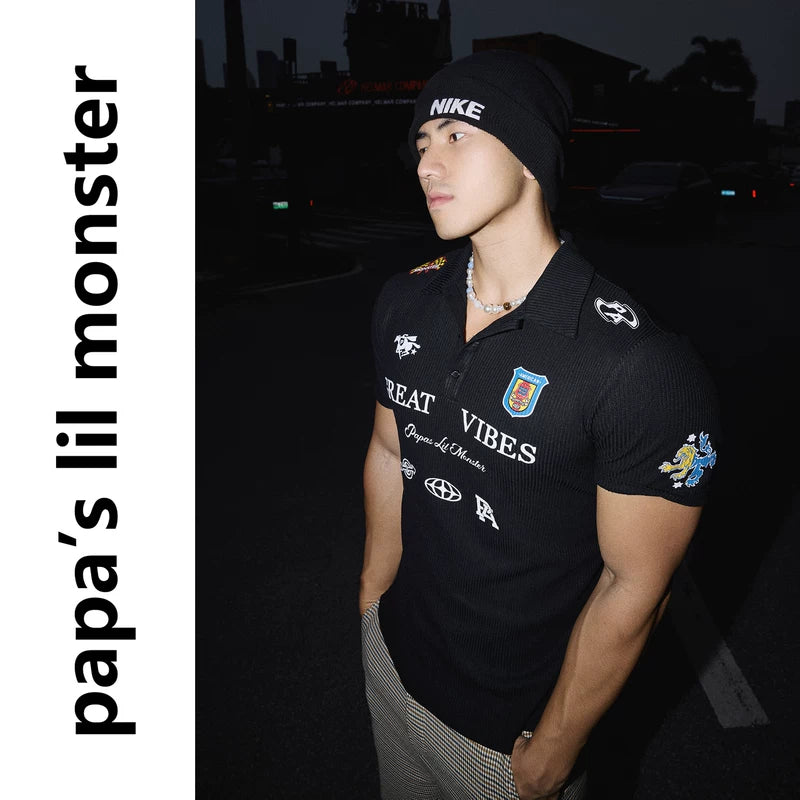 6243367903507,6243367903508,6243367903509, Slim Fit Textured Knit Polo Shirt