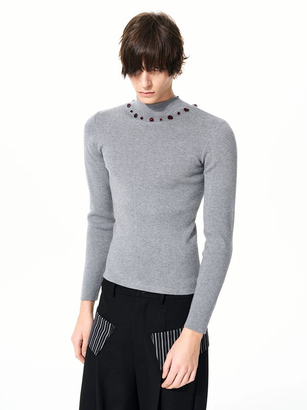Slim Fit Turtleneck Knit Sweater 4