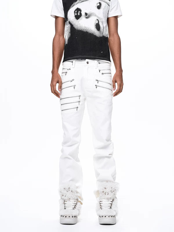 Slim Fit Zipper Detail Jeans 3
