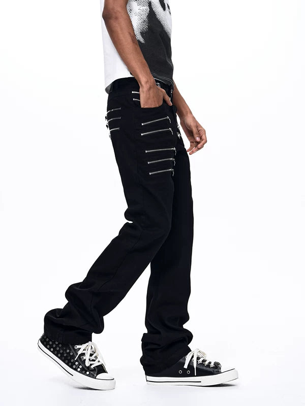 Slim Fit Zipper Detail Jeans 4
