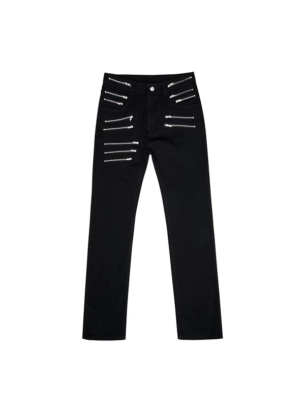 Slim Fit Zipper Detail Jeans 5