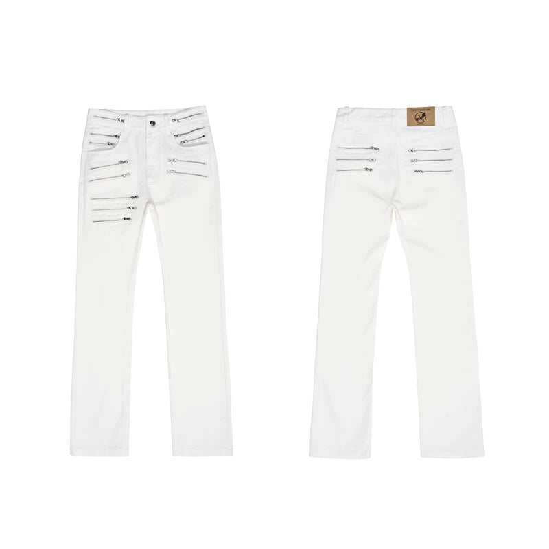 6232994623209,6232994623210,6232994623211,6232994623212, Slim Fit Zipper Detail Jeans