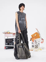 Slogan Graphic Sleeveless Vest 2