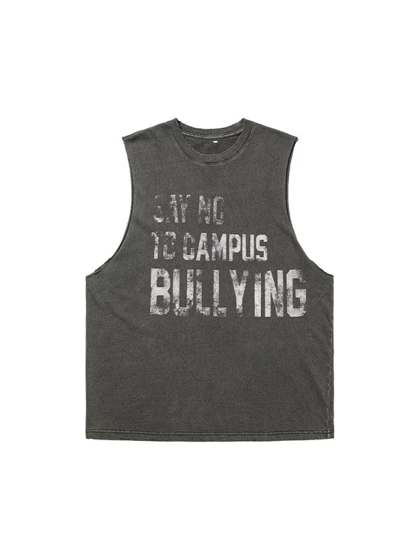 Slogan Graphic Sleeveless Vest 4