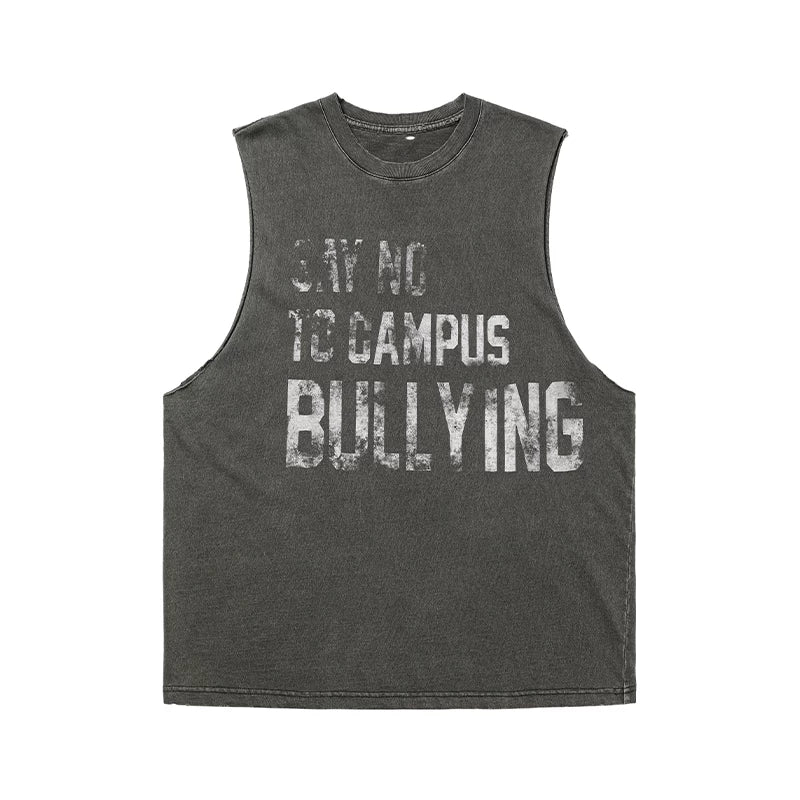 5332299653641,5332299653642,5332299653643,5332299653644, Slogan Graphic Sleeveless Vest