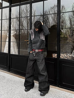 Snake Print Rivet Spine Leather Jacket 3