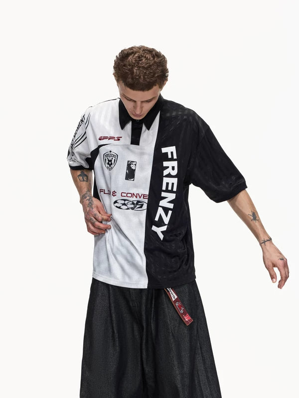Soccer-Inspired Mesh Polo T-Shirt 2