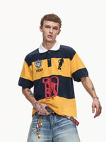 Soccer Stripe Polo Shirt with Number 10 2