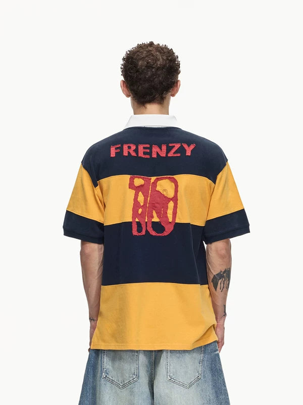 Soccer Stripe Polo Shirt with Number 10 3