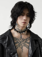 Spike Rivet Choker Necklace 2