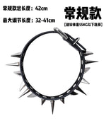 5791388350058, Spike Rivet Choker Necklace
