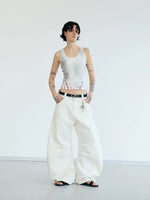 Splatter Print Slim Fit Washed Tank Top 5