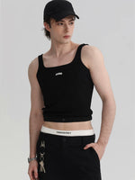 Square Neck Ribbed Knit Crop Vest 3